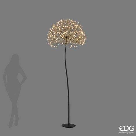 EDG Enzo De Gasperi Tarassaco Luminoso Nero 1200 LED H240 Ø60 cm IP44 – Decorazione Natalizia (1/3)