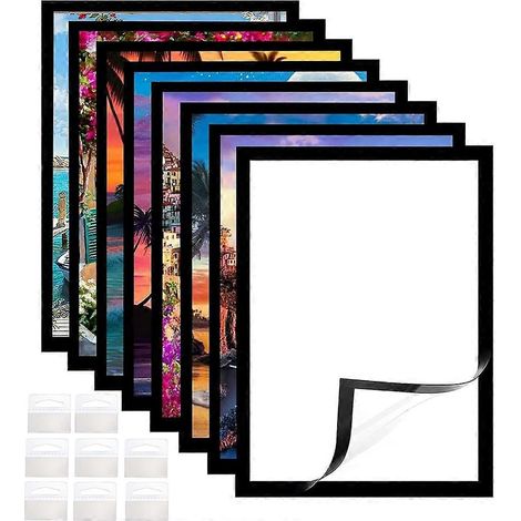 Cadre pour peinture diamant 12x16 pouces - Lot de 8 - Convient pour une photo 10x14 pouces (30x40 cm), cadres magnétiques auto-adhésifs (1/5)