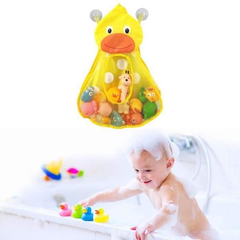 Shipenophy Sac de rangement de jouets de bain pour bébé en filet, Capacité, Support de jouets de bain (1/4)
