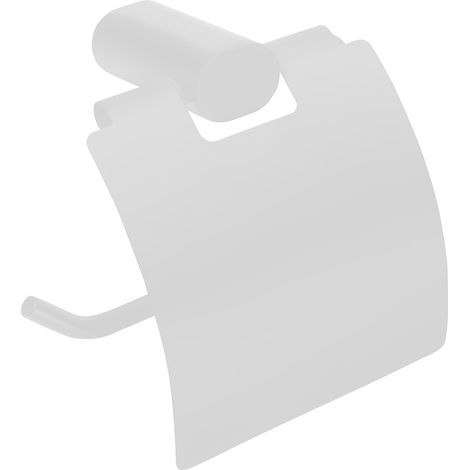 FLORI Porte-papier toilette avec couvercle, blanc mat (1/2)