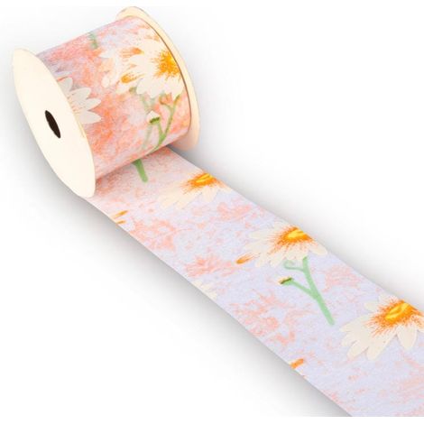 Cinta decorativa amarilla primaveral de 3 m - Perfecta para envolver regalos y decoraciones de Pascua. (1/2)