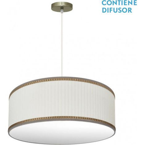 FABRILAMP Pendelleuchte 3 LIGHTS Modell Soprano Leder/beige Verstellbar
