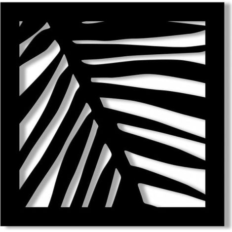 PALMA - Panneau ajouré en PVC - épaisseur 10 mm - Dimension : 98x98 cm - Couleur : noir
