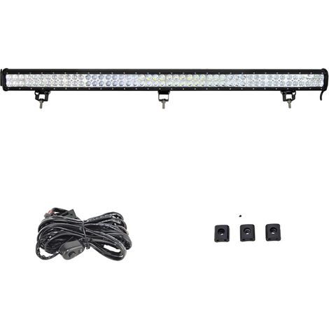 Barre lumineuse, lumière blanche 6000K, résistant aux intempéries, 44 pouces 288W Fil (1/2)