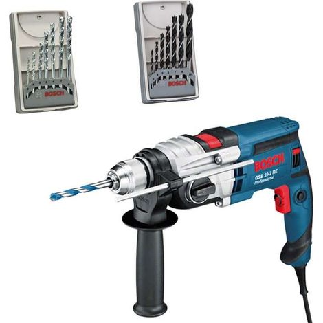 Bosch – Perceuse à percussion 850W – 2 vitesses 0-3000 tr/min – Couple 36Nm pour béton et maçonnerie – Mandrin 13mm sans clé - Gsb19-2Re (1/4)