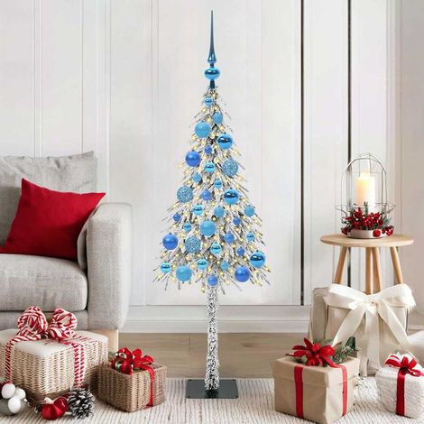 vidaXL Árbol de Navidad White 120 cm PE y Acero (1/5)