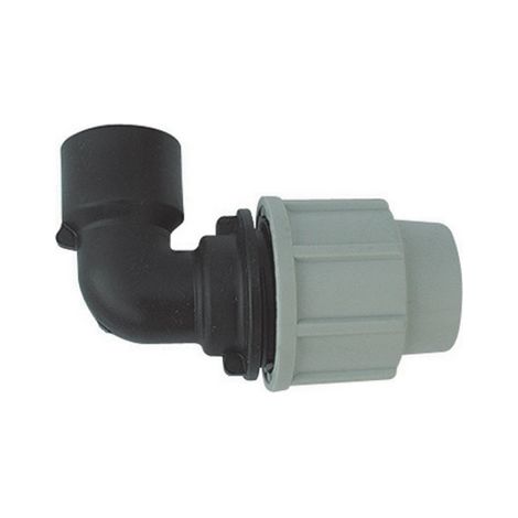 Gomito a 90° femmina plasson per tubo polietilene 1" x 32