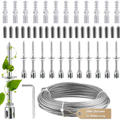 Échafaudage d'escalade, construction en acier inoxydable, supporte les plantes grimpantes, 16m (1/2)