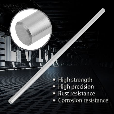 1 roulement à billes en acier pour rail linéaire cylindrique, tige ronde droite de 6 mm de diamètre (200 mm) (1/5)