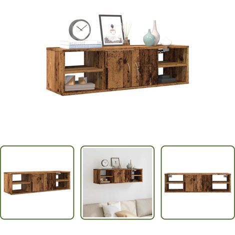 Holzwerkstoff -  Wandschrank Altholz-Optik 101x30x29 cm Holzwerkstoff (1/5)