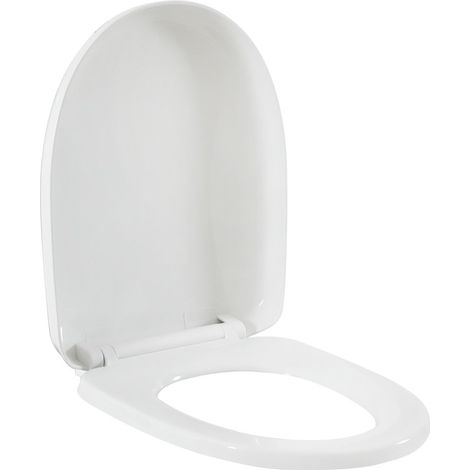 Milano Legend White Bottom Fix Curved Soft Close Toilet WC Seat - 360mm x 455mm (1/4)