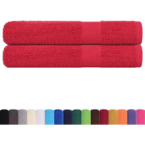 Serviettes FROGN 2 pcs rouge 100x200 cm 360 g/m²