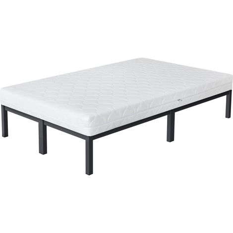 ML-Design Metallbett mit Lattenrost auf Stahlrahmen, 120x200 cm, Anthrazit, mit Matratze