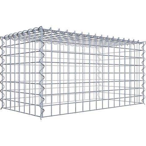 Gabiondeco - Gabion - Element de prolongation en hauteur 80 cm x 40 cm x 40 cm (L x H x P). maille 5 x 5 cm. Spirale. Attention : il manque une grille - Made in Germany (1/5)