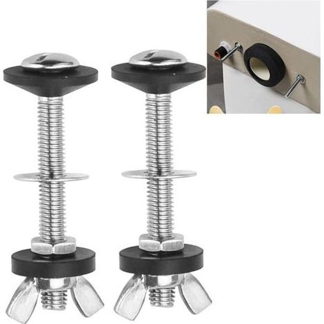 2 PCS Kits de Boulon de Réservoir de Toilette Fixation Réservoir WC Boulons de Réservoir de Chasse d'Eau Boulons de Réservoir à Cuvette Kit (1/5)