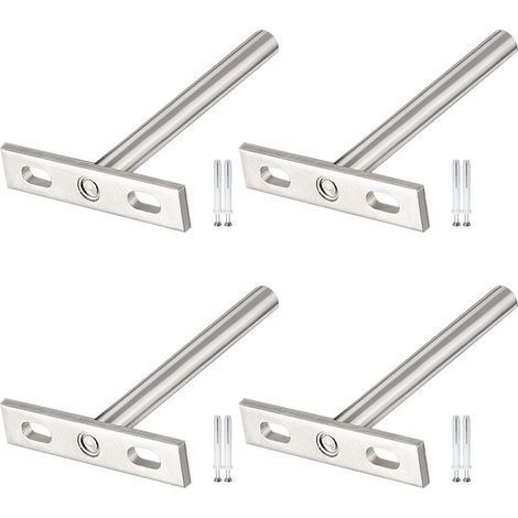 Pieces Invisible Floating Shelf Brackets, Hidden Fixing, T-Shaped Wall Shelf Support for Wooden Shelves, Invisible Brackets, Woodwork, DIY Shelving (1/5)