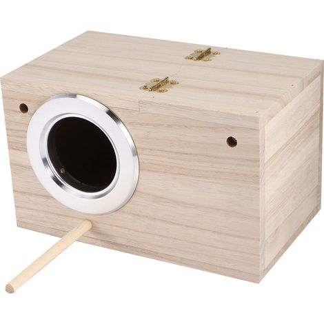 12x12x19,5cm Vogelhaus aus Holz, warme Brutbox für Vögel (1/5)