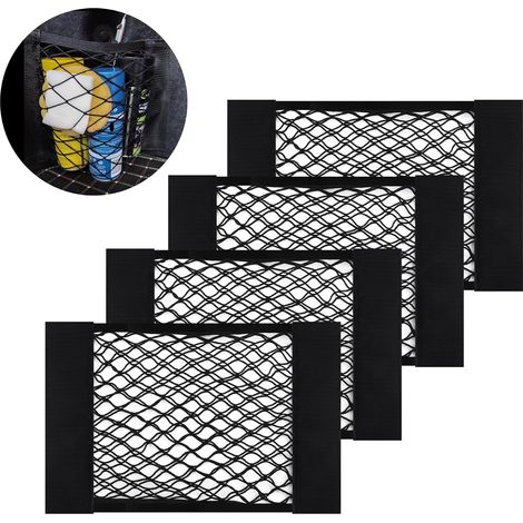 4PCS 40x25cm Filet Rangement,Filet Coffre Voiture Extensible pour Coffre Voiture,Rangement Voiture Universel pour Coffre,Rangement Voiture Interieur pour Voiture,Camion,SUV (40x25cm/4PCS) (1/5)