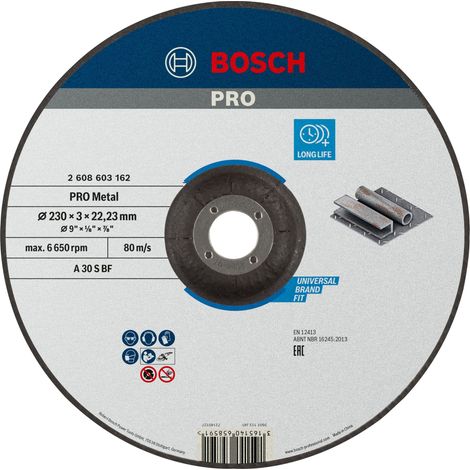Bosch PRO Metal Trennscheibe, 230 x 3 x 22.23 mm, gekröpft