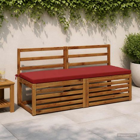 vidaXL 2-Piece Bench Cushions SOEST 2 pcs 100% Polyester Wine Red (1/5)