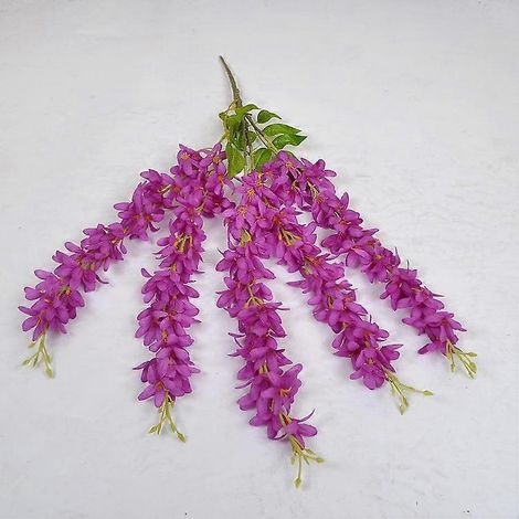 Guirlande florale décorative lilas glycine, guirlande de fleurs de lilas, décoration de mariage, plante suspendue pour la maison et les fêtes.violet (1/5)