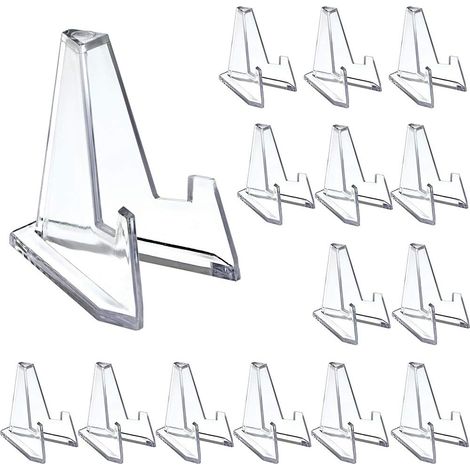Sollbry 15pcs Support de Monnaie Présentoirs Chevalets de Monnaie Médaille Badge Collection étagère de Pièces Support de Téléphone en Acrylique (1/5)