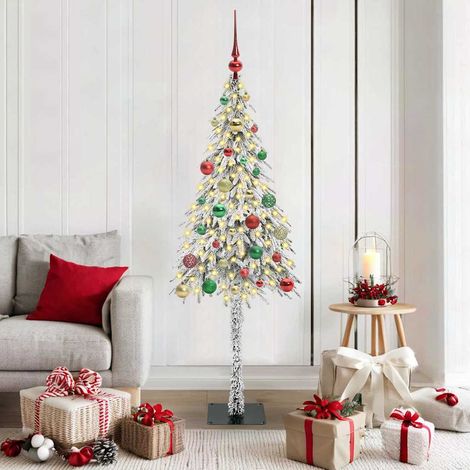 vidaXL Árbol de Navidad White 150 cm PE y Acero (1/5)