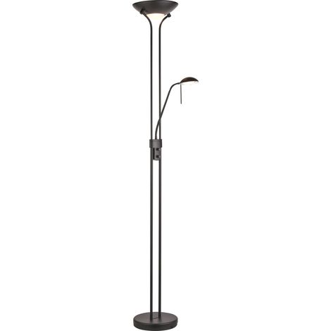 Lampada da terra Rome nera opaca con lettura dimmer Endon (1/5)