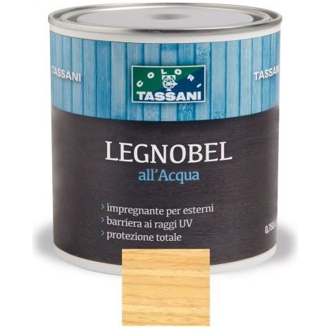 LEGNOBEL ALL'ACQUA 2,50 LT TASSANI IMPREGNANTE VERNICE PER LEGNO Trasparente