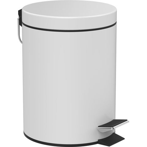 SIMPLE LINE poubelle ronde 5l, blanc mat