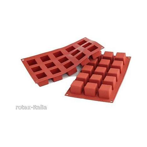 Stampo multiporzioni silicone 15 cubo Silikomart sf 105