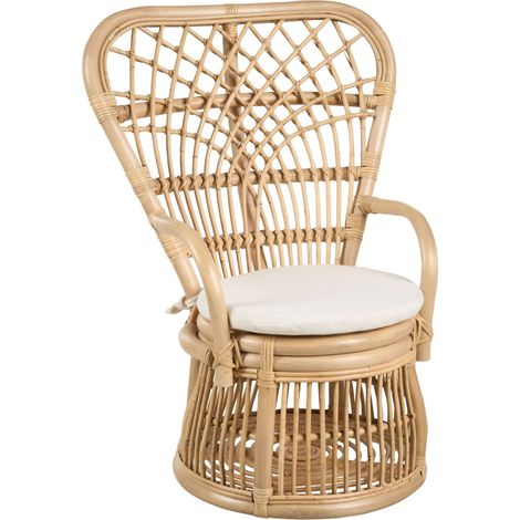 Kindersessel TEMENI Rattan Naturfarben (1/5)