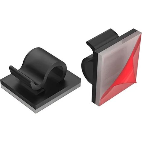 Clips de câble auto-adhésifs pour la gestion des câbles, support et fixation de câbles, pour la maison, le bureau ou la voiture, autocollants muraux noirs (1/5)