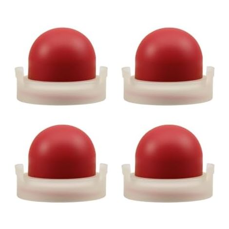 4 Pièces 694394 Poire D'amorce de Carburateur, D'amorcage Carburant, D'amorçage Debroussailleuse pour Tondeuse Carburateur Scie à Essence, 4178 5084H 494408, Rouge - (1/5)