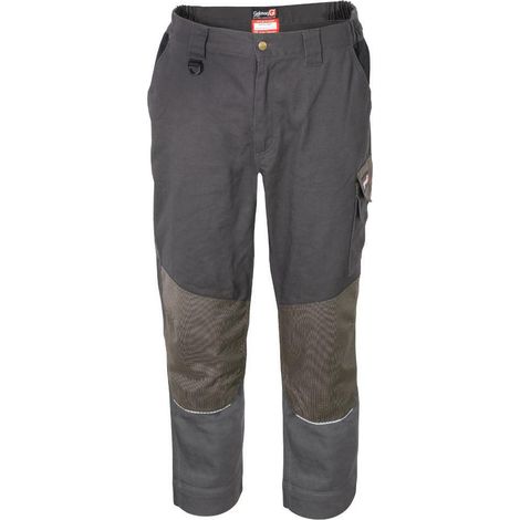 Kwazar, modelo WH680XXL, Pantalones de trabajo grafito, Talla XXL, ideales para trabajos pesados, cómodos y resistentes, protección de alta calidad, material duradero