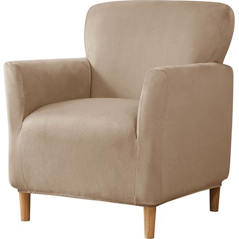 Fodera per poltrona SMALL S, velluto, beige, cappuccino