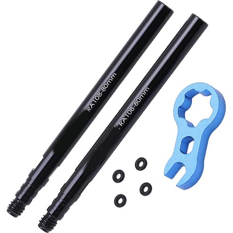 Kit d'Allonges de Valve Aluminium pour Vélos de Route - Tige de Valve Française 80mm (1/5)
