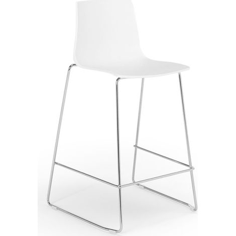 Sgabello design Grand Soleil bar cucina 64 cm design Mini Imola - Bianco