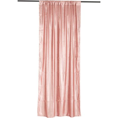 Rideau à Passants "Sequin" 125x250cm Rose & Champagne (1/4)