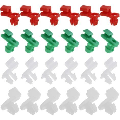 Lot de 24 clips de fixation pour barre de verrouillage de portière de voiture gauche droite côté conducteur côté passager en plastique pour 2 à 35 mm trou 55 à 65 mm (1/5)