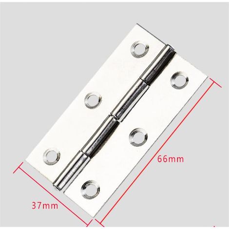 Bisagra de puerta de acero inoxidable para muebles de hogar, 10 Uds., larga, 66mm x 37mm, MINKROW (1/4)