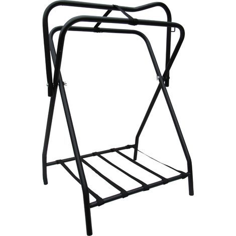 Folding Saddle Stand (Rack Portable Free-Standing Horse Collapsible Foldable Equestrian Bridle)