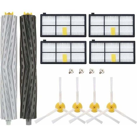 Accessoires Remplaçant kit pour iRobot Roomba série 800 900 Pièces de rechange pour Roomba,Kit Pièces accessoires pour iRobot Roomba serie 800 850 851 860 865 866 870 871 876 880 885 886 890 891 896 9 (1/4)