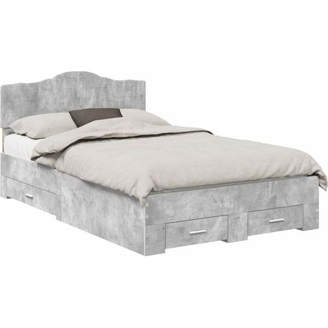 Maison Exclusive - Estructura de cama con cabecera Gris Concreto