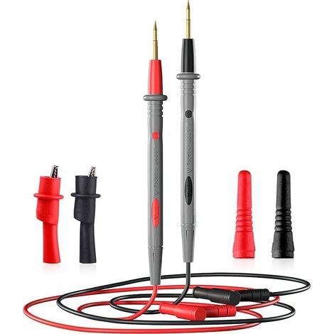 Multimètre Numérique Universel, Câbles de Test 1000V 10A, kit de Pointes de Mesure pour Multimètre pour Mesures Électriques dans les Domaines Industriel, Commercial et Domestique (1/5)