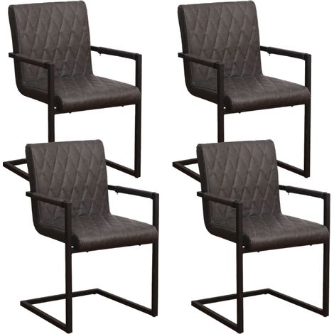Set mit 4 Esszimmerstühlen Ruben Industriell Anthrazit – (1/5)