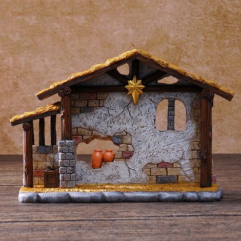 Statue De Scene De La Crèche - Sculpture En Résine Pour Décoration De Noël - Ornement Religieux Pour Intérieur - 1 Pièce (1/5)