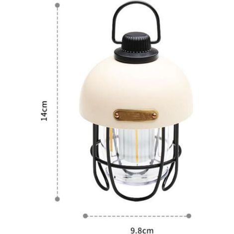 Lampe Camping - LED Rechargeable USB-C - 360° Éclairage Omnidirectionnel - Réglage Continu de la Luminosité - 2000 mAh - Pour Camping Randonnée Pêche - 1 Pièce (1/4)