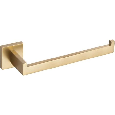 Porte-serviettes 304 en acier inoxydable - Porte-serviettes mural - Fixation par vis - Doré chromé brossé (1/4)