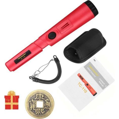 Détecteur de métaux portatif TC-110 détecteur de tige de positionnement IP68 étanche alarme de vibration de son - red[A480369]